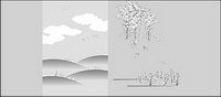 Line drawing of flowers -20