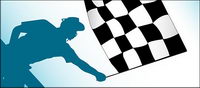 F1 banner of vector material