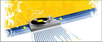 DJ music element vector material