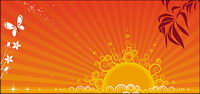 Sunset and the trend of vector material