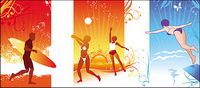 Vector material cool in summer