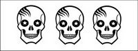 Vector skull lovely alternative material