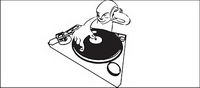 DJ figure illustrations vector material