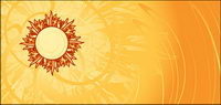 Hot! Sun and the beautiful background material vector