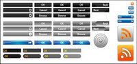 Web Design button vector case material