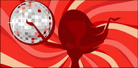 Disco girls vector material