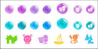 Round cartoon icon