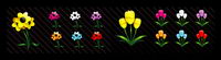 Crystal cartoon style flower
