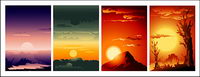 beautiful scenery of the sunset