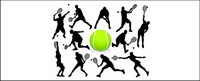 Tennis action figures in Pictures