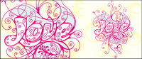 love pattern vector material