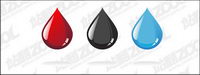 Color droplets vector material