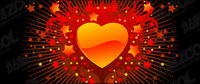 Crystal style heart-shaped pattern