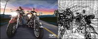 ai realistic rendering of Harley owners vector material
