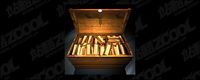 A box of gold bars picture quality material
