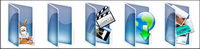 Crystal large folder icon series of transparent PNG