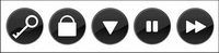 Series of large black charm transparent PNG icon