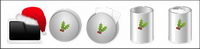 Apple style Christmas icon transparent PNG