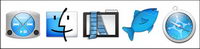 Poisson blue-grey transparent png icon