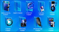 Style vista blue folder icon png