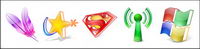 Crystal full three-dimensional computer style icon transparent png