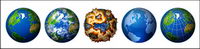 Computer icon on the Earth