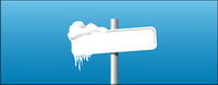 Snow signs with the vector material