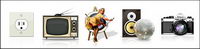Audio-visual equipment and props nostalgia transparent png icon