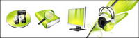 Green ash with the vista style icons transparent png