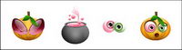 Crystal effect eyes Halloween theme icon png