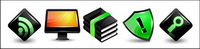 Black texture computer icon png