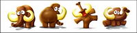 Cute elephant icon png