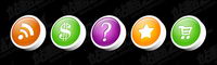 Circular commonly used three-dimensional web icon png