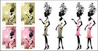 Flower and beauty vector material-2