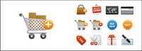 Shopping category icon vector material