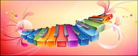 Keyboard patterns and the fashion element material
