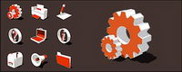 3D three-dimensional vector style icon-2
