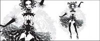 Women and pattern vector-1