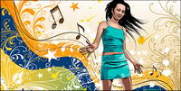 Women and pattern vector-7