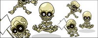 Vector lovely skull material