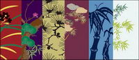 Vector traditional pictorial series  4-Flower plants