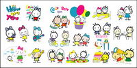 Kiki & Coco cartoon image of vector elements