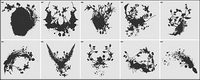 Ink style pattern element vector