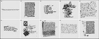 English handwritten letters and postmarks vector material