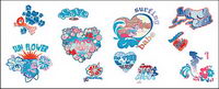 Vector lovely girls--Aqua Girls