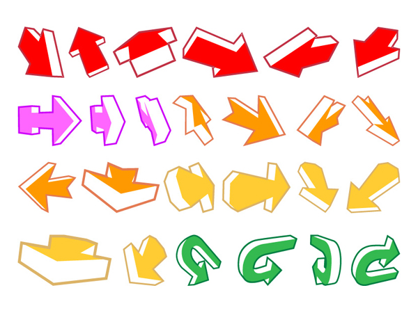 A variety of arrows, and one other vector material