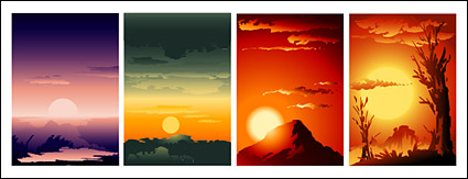 beautiful scenery of the sunset